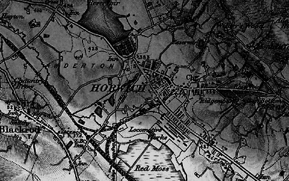 Old map of Horwich in 1896