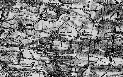Old map of Horwood in 1895