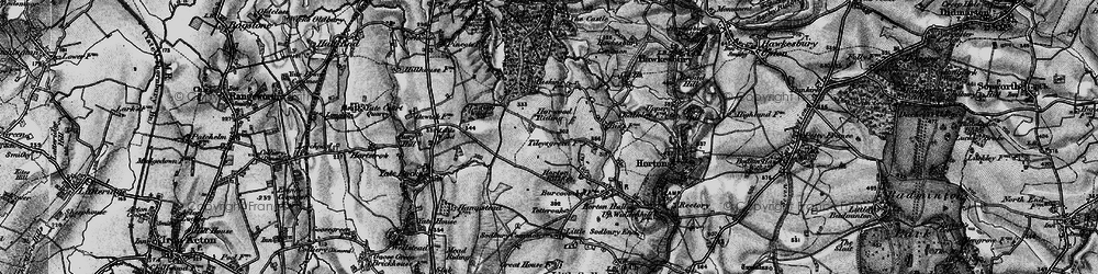 Old map of Horwood Riding in 1898