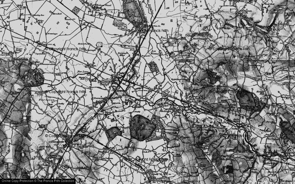 Old Map of Hoscar, 1896 in 1896