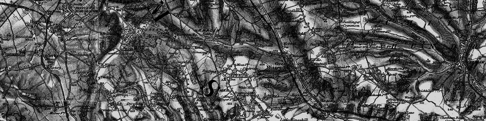 Old map of Hotley Bottom in 1895