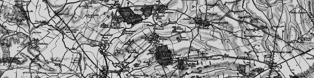 Old map of Hoton in 1899