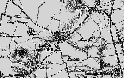 Old map of Hough-on-the-Hill in 1895