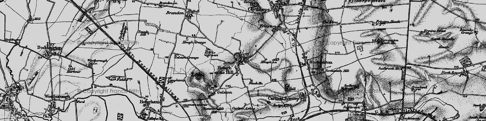 Old map of Hough-on-the-Hill in 1895