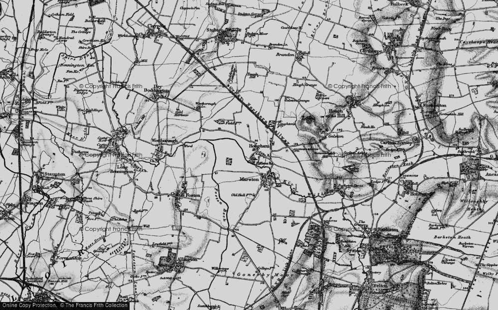 Old Map of Hougham, 1899 in 1899