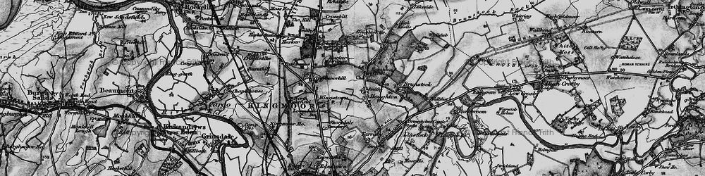 Old map of Houghton in 1897