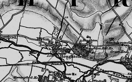 Old map of Wyton Airfield in 1898