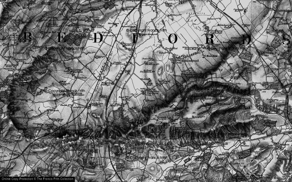 Old Map of Houghton Conquest, 1896 in 1896