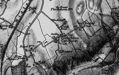 Old map of Houghton Conquest in 1896