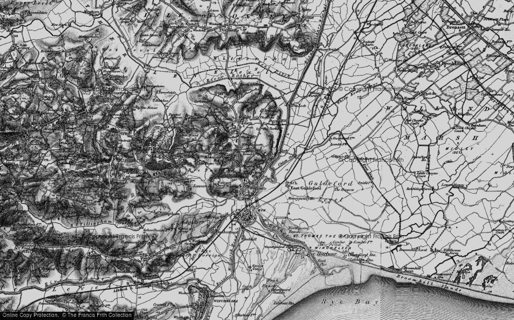 Old Map of Historic Map covering Boonshill in 1895