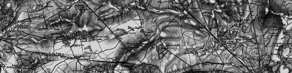 Old map of Houghton Regis in 1896
