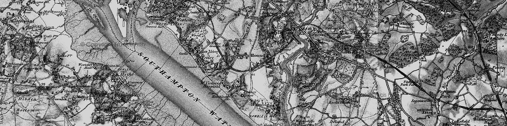 Old map of Hound in 1895