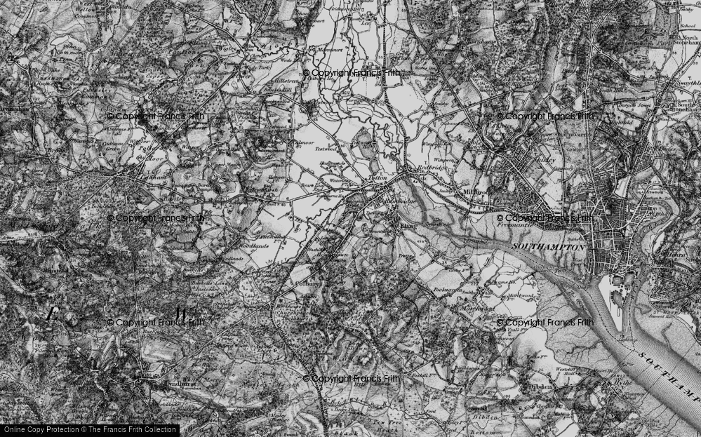 Old Map of Hounsdown, 1895 in 1895