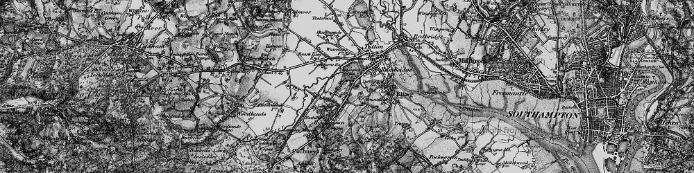Old map of Hounsdown in 1895