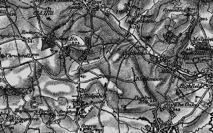 Old map of Hounsley Batch in 1898