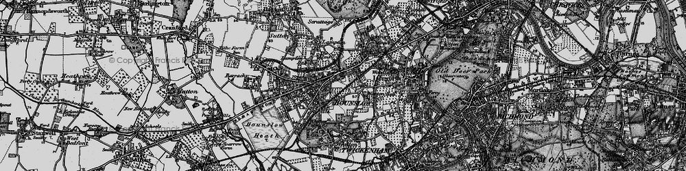 Old map of Hounslow in 1896