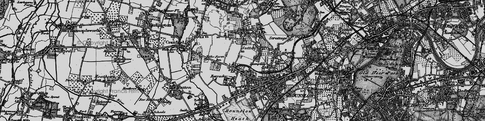 Old map of Hounslow West in 1896