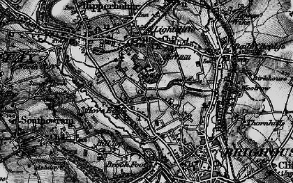 Old map of Hove Edge in 1896