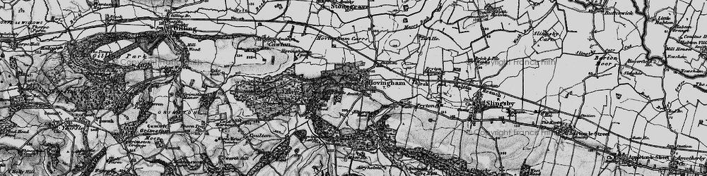 Old map of Hovingham in 1898