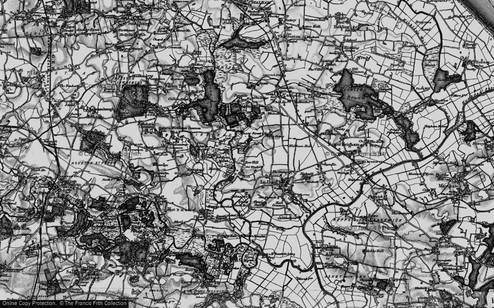 Old Map of How Hill, 1898 in 1898