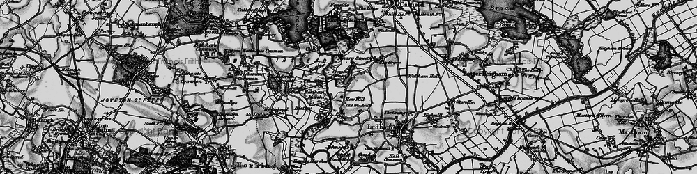 Old map of How Hill in 1898