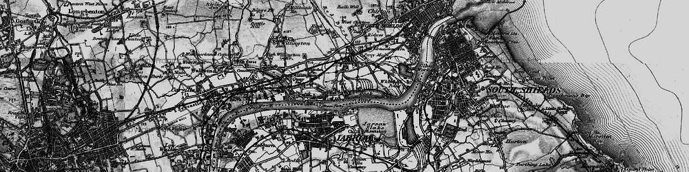 Old map of Howdon Pans in 1897