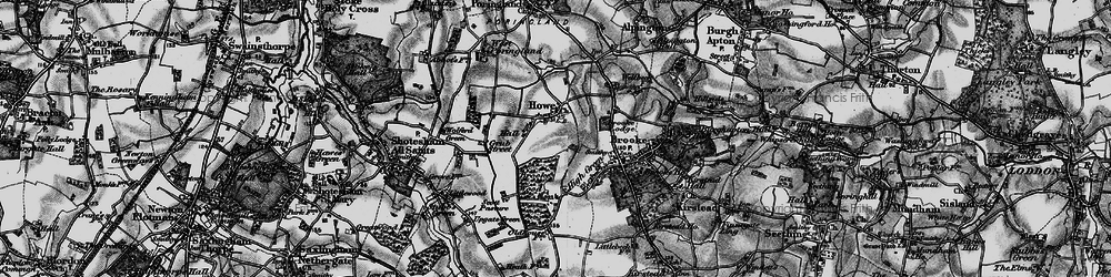 Old map of Brooke Wood in 1898