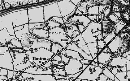 Old map of Howick Cross in 1896