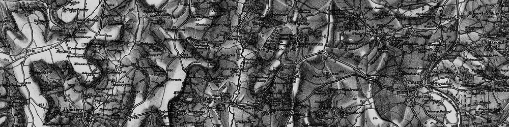 Old map of Howley in 1898