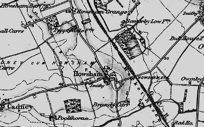 Old map of Howsham in 1898