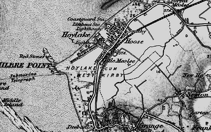 Old map of Hilbre Island in 1896