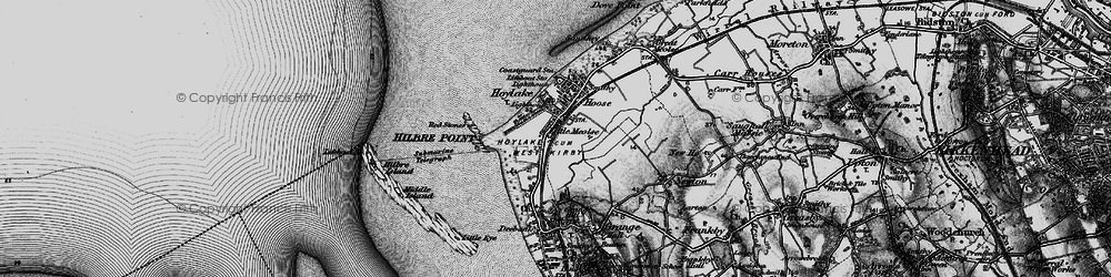 Old map of Hilbre Island in 1896