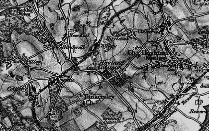 Old map of Hoyland Common in 1896