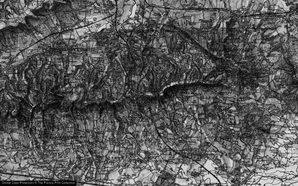 Old Map of Hubbard's Hill, 1895 in 1895