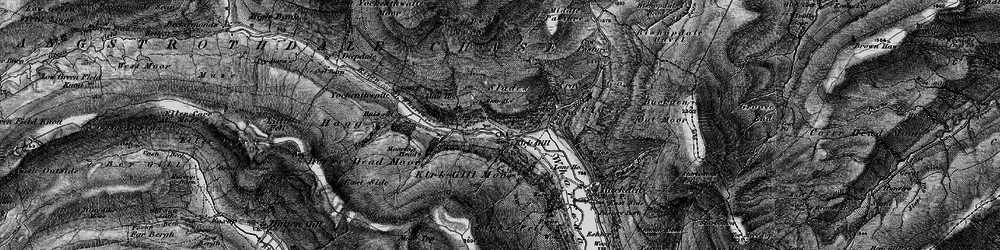 Old map of Birks Fell in 1897