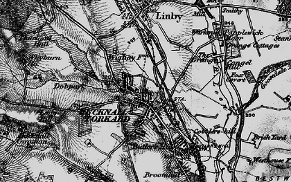 Old map of Hucknall in 1895