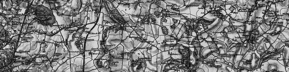 Old map of Huddington in 1898