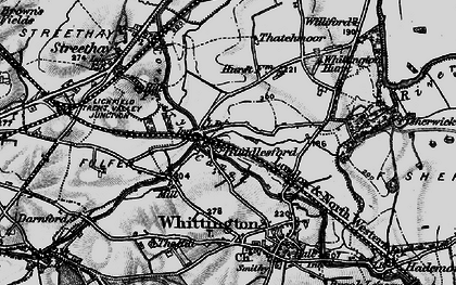 Old map of Huddlesford in 1898