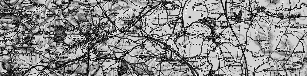 Old map of Huddlesford in 1898