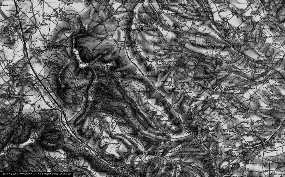 Old Map of Hudnall, 1896 in 1896