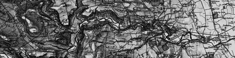 Old map of Hudswell in 1897