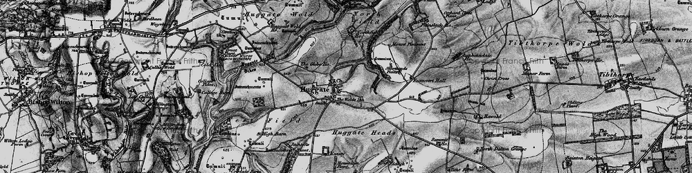 Old map of Huggate in 1898