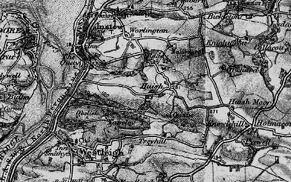 Old map of Huish in 1895