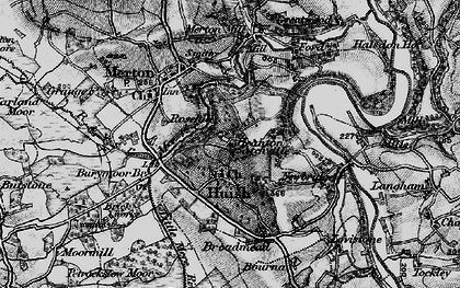 Old map of Huish in 1898