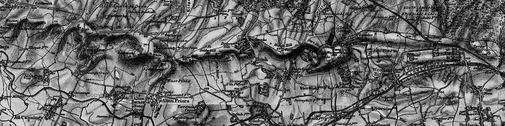 Old map of Huish in 1898