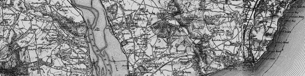 Old map of Bystock in 1898