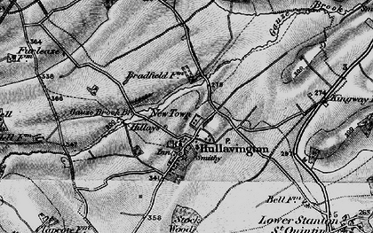 Old map of Hullavington in 1898