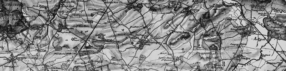 Old map of Bradfield Manor Fm in 1898