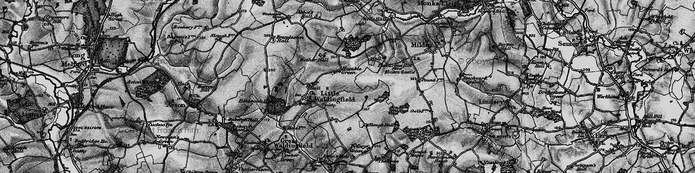 Old map of Humble Green in 1896