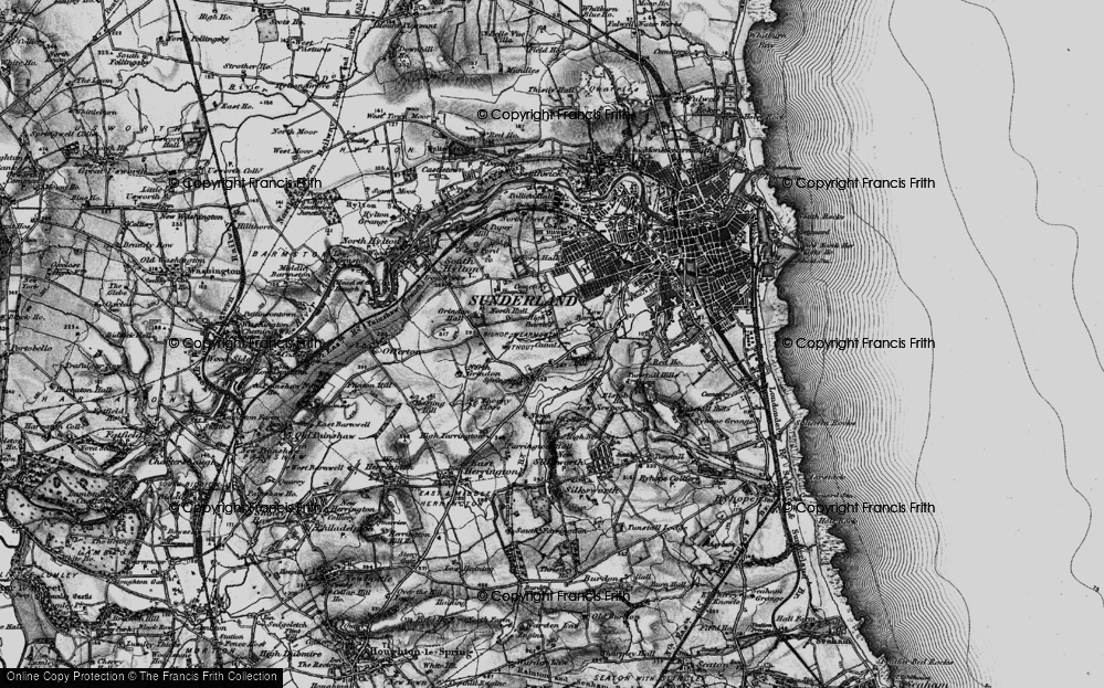 Old Map of Humbledon, 1898 in 1898